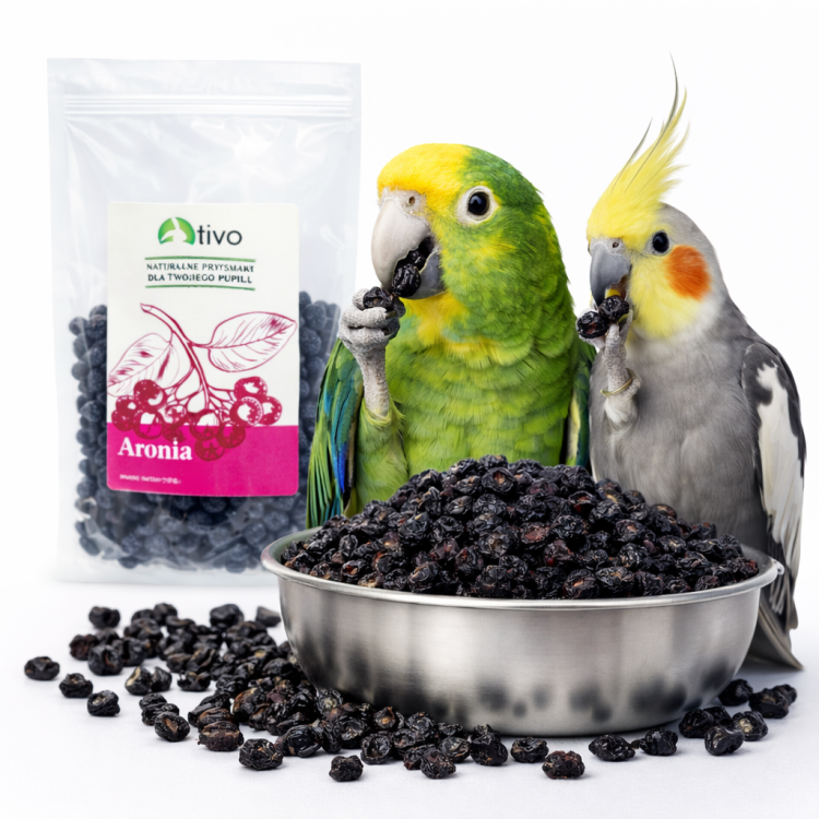 Chrupiąca aronia liofilizowana dla papug – naturalny przysmak owocowy | 70 g od ParrotPlanet.pl