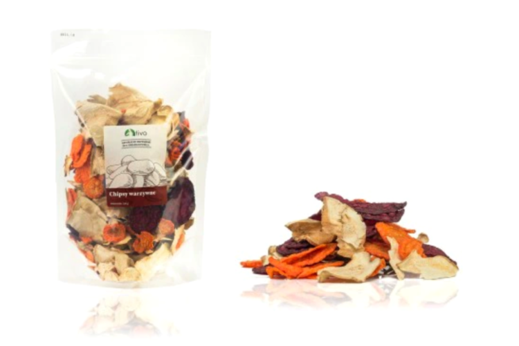 Chipsy warzywne dla gryzoni – naturalna mieszanka suszonych warzyw | 250 g od ParrotPlanet.pl