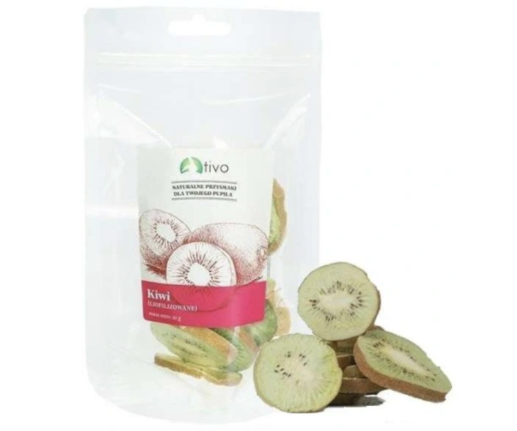 Chrupiące kiwi liofilizowane dla gryzoni – naturalny przysmak owocowy | 20 g  od ParrotPlanet.pl
