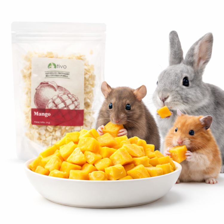Chrupiące mango liofilizowane dla gryzoni – naturalny przysmak owocowy | 20 g od ParrotPlanet.pl