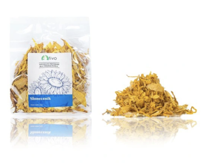 Płatki słonecznika dla gryzoni – naturalny dodatek kwiatowy | 30 g od ParrotPlanet.pl