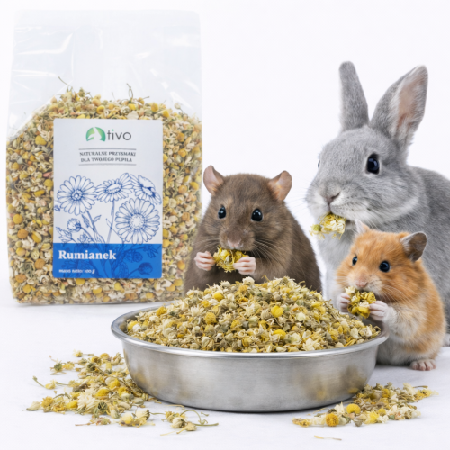 TIVO Kwiatki rumianku dla gryzoni – naturalny dodatek kwiatowy | 100 g od ParrotPlanet.pl