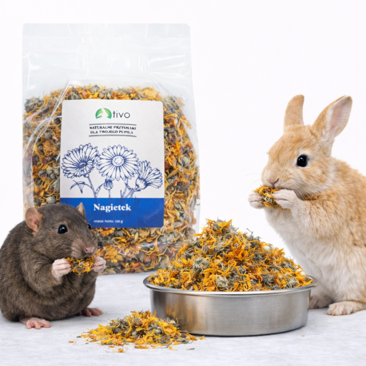 Kwiatki nagietka dla gryzoni – naturalny dodatek kwiatowy | 100 g od ParrotPlanet.pl