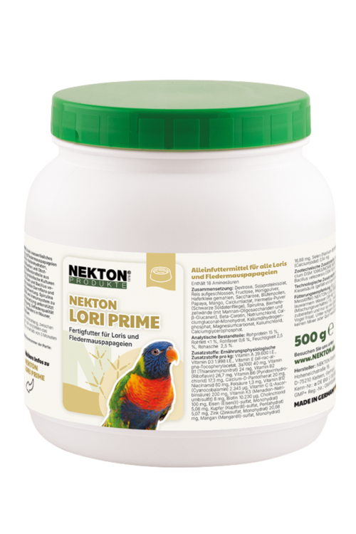 NEKTON-Lori PRIME 500 g kompletna karma nektarowa dla lor i lorys (probiotyki, owoce, białko owadzie) od ParrotPlanet.pl