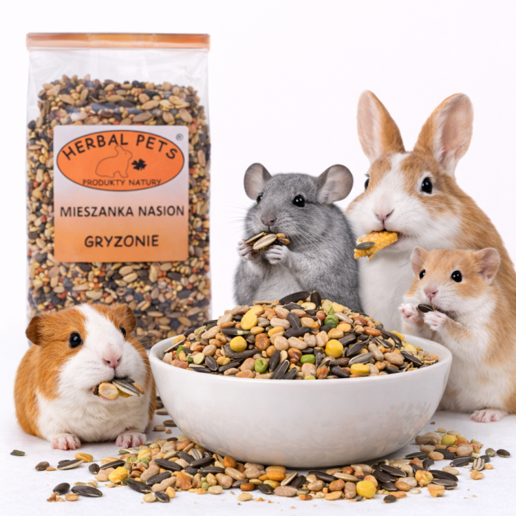 Mieszanka nasion dla gryzoni – zdrowe wsparcie trawienia i odporności 150g od ParrotPlanet.pl