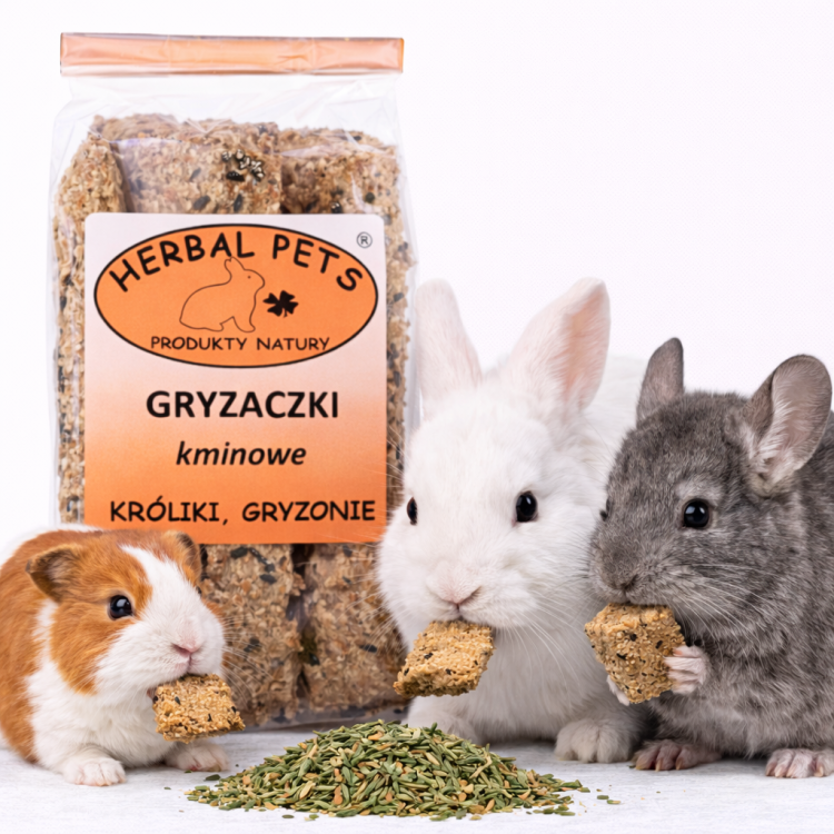 Gryzaczki Kminowe dla Królików i Gryzoni – Naturalne Wsparcie dla Zdrowia i Utrzymania Zębów 160g  od ParrotPlanet.pl
