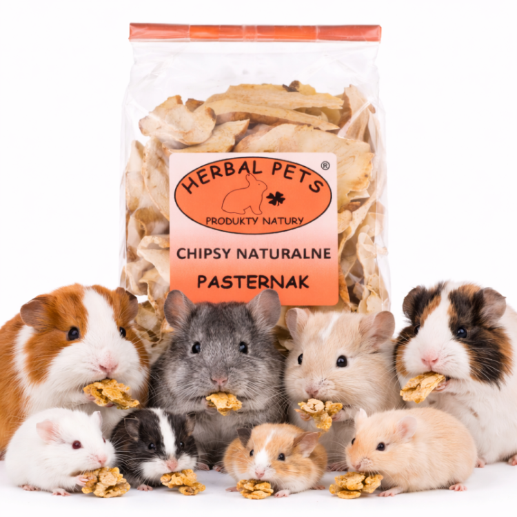 Chipsy Naturalne – Pasternak: Zdrowy Gryzak dla Królików i Gryzoni 125g od ParrotPlanet.pl