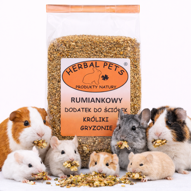 Rumiankowy Dodatek do Ściółek dla Królików i Gryzonii – Naturalna Ochrona i Świeżość 50g od ParrotPlanet.pl