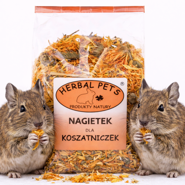 Nagietek dla Koszatniczek – Naturalne Wsparcie Trawienia i Zdrowia 100 g od ParrotPlanet.pl