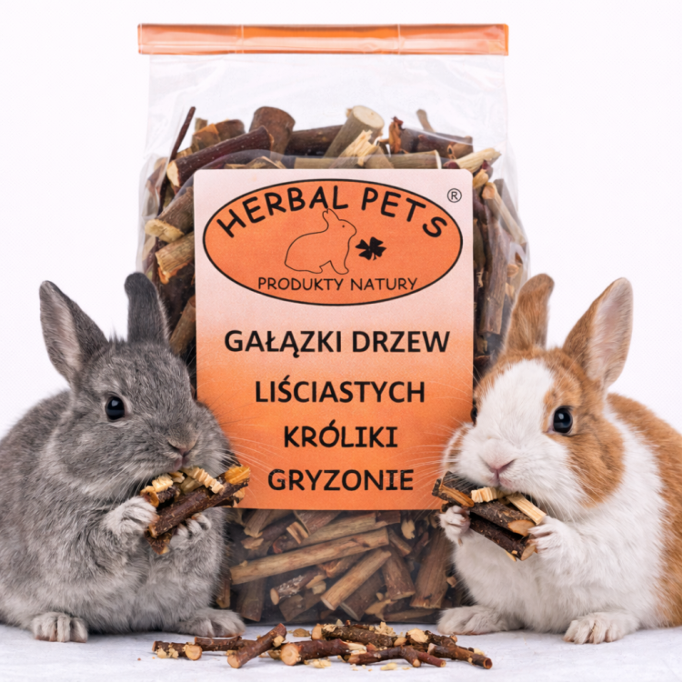 Gałązki drzew liściastych – naturalny sposób na zdrowie zębów i układu pokarmowego dla królików i gryzoni 75g od ParrotPlanet.pl