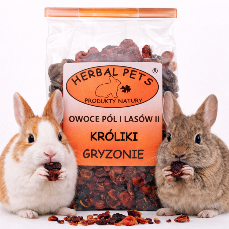 Owoce pól i lasów II dla królików i gryzoni – naturalne wsparcie zdrowia 75g od ParrotPlanet.pl