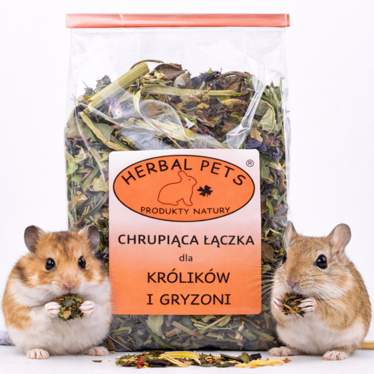Chrupiąca Łączka dla Królików i Gryzoni – Naturalne Wsparcie dla Układu Pokarmowego i Ogólnego Zdrowia 70g od ParrotPlanet.pl