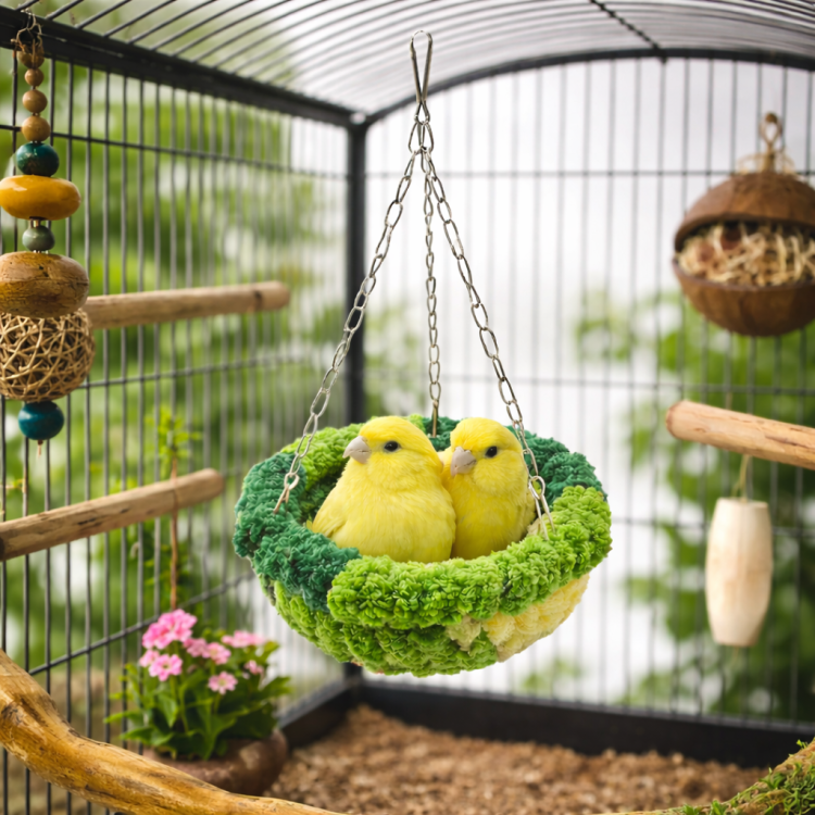 Papuzia Kryjówka – Przytulna Jaskinia/Hamak dla małych i średnich papug od ParrotPlanet.pl
