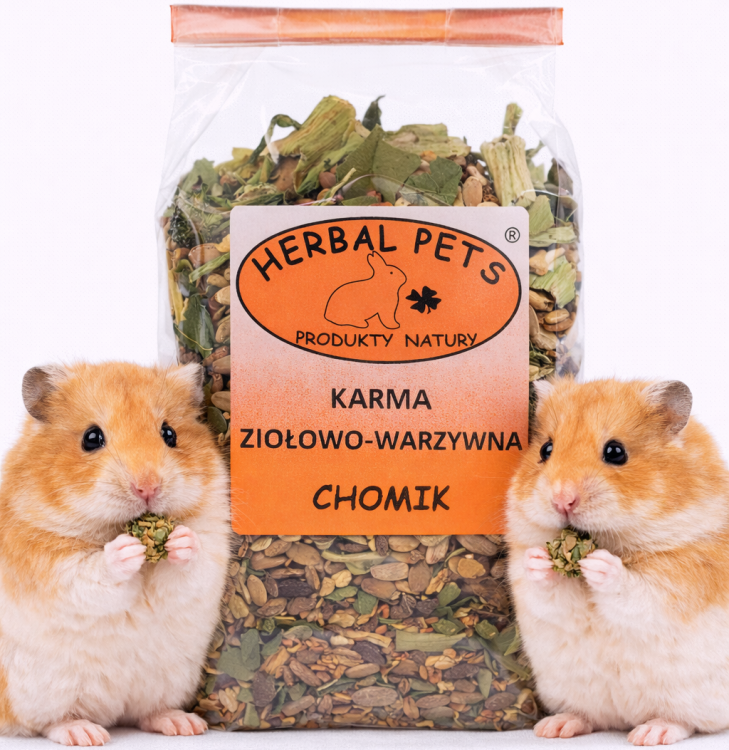 Karma Ziołowo-Warzywna dla Chomika – Naturalna Mieszanka Wspierająca Zdrowie i Witalność 150g od ParrotPlanet.pl