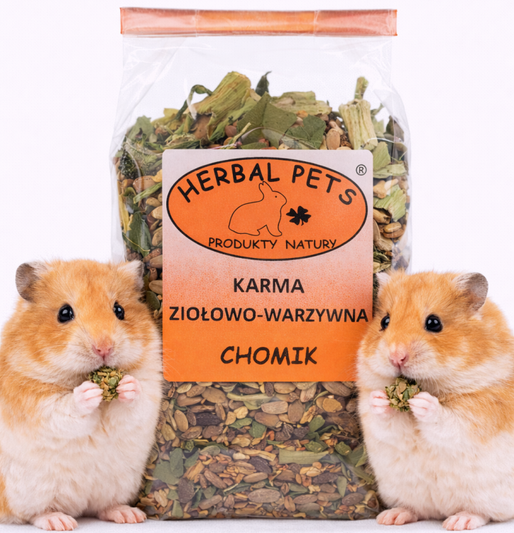Karma Ziołowo-Warzywna dla Chomika – Naturalna Mieszanka Wspierająca Zdrowie i Witalność 150g od ParrotPlanet.pl