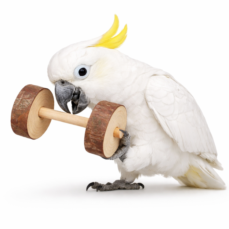 Mini hantle Naturalne - zabawka do łapki dla papug od ParrotPlanet.pl