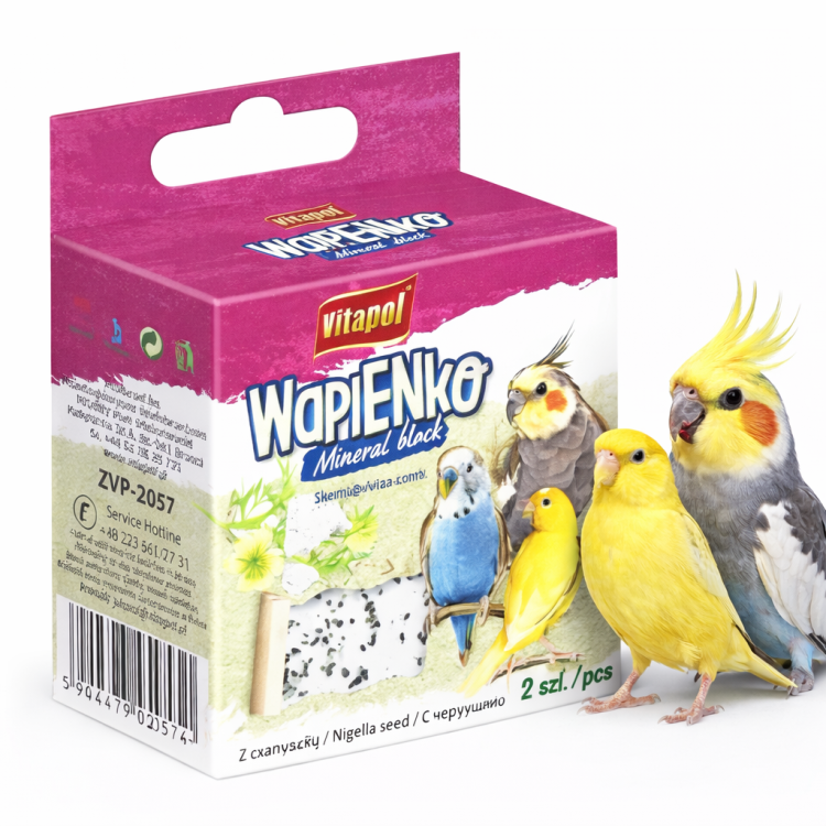 Vitapol Wapienko - Kostka wapienna z czarnuszką dla ptaków od ParrotPlanet.pl