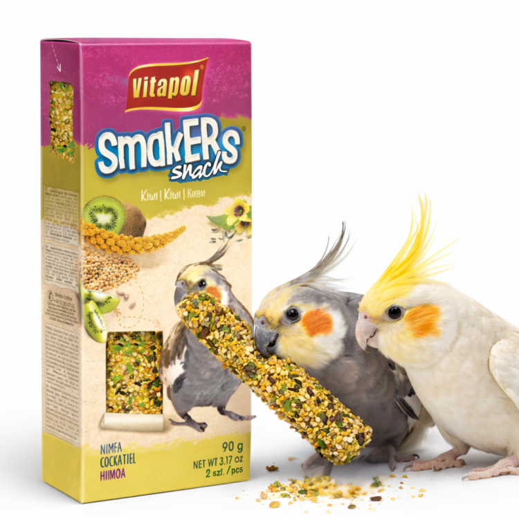 Vitapol Smakers KIWI dla Nimf 2 szt. 90 g – Ręcznie Wykonana Kolba  z Pyłkiem Kwiatowym od ParrotPlanet.pl