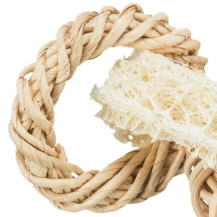 Naturalne Krążki 13 cm – Rattan, Trukwa, Liście Kukurydzy | Zabawka dla Gryzoni od ParrotPlanet.pl