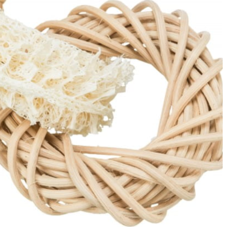 Naturalne Krążki 13 cm – Rattan, Trukwa, Liście Kukurydzy | Zabawka dla Gryzoni od ParrotPlanet.pl