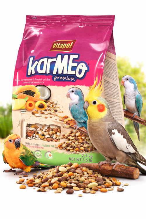 Vitapol Karmeo Premium - Mieszanka ziaren- Pokarm codzienny dla średnich papug 2,5kg od ParrotPlanet.pl