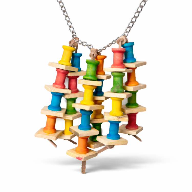 Wiszące Drewienka - zabawka dla wszystkich papug od ParrotPlanet.pl