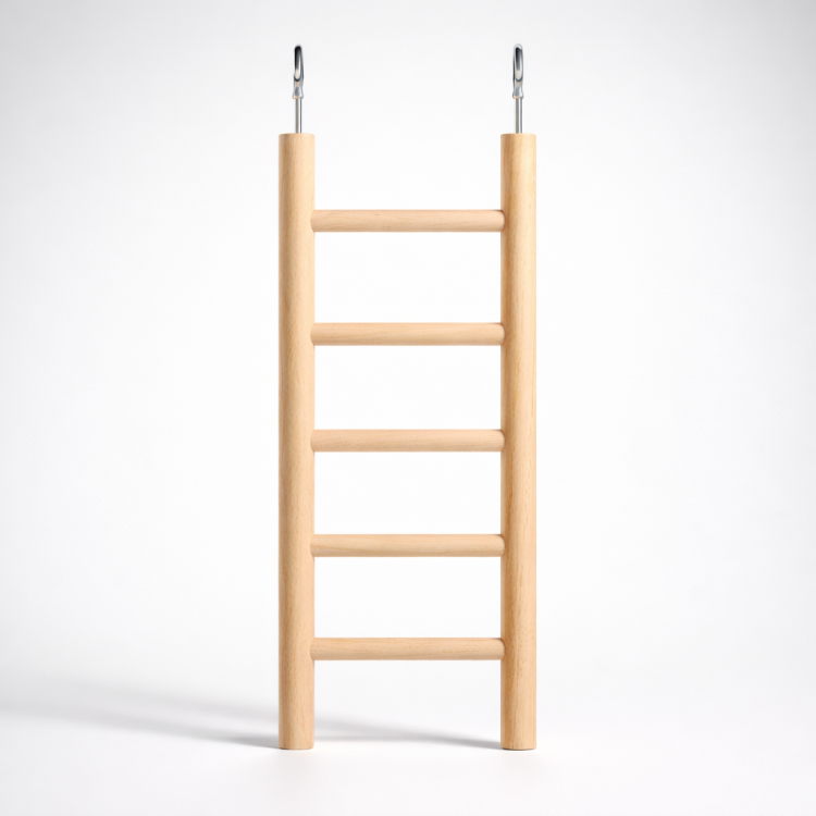 Papuzia Wspinaczka - Drewniana Huśtawka Drabinka 5x34 cm od ParrotPlanet.pl