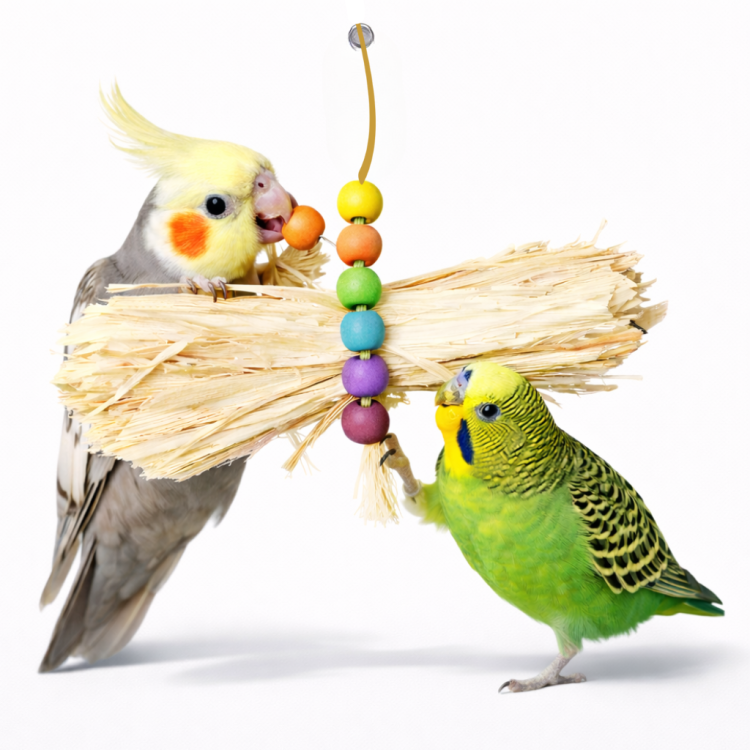 Zawijasek | Zabawka Naturalna z Liści Kukurydzy dla Papug od ParrotPlanet.pl