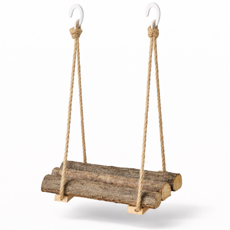 Huśtawka Natura - zabawka huśtawka dla małych i średnich papug od ParrotPlanet.pl