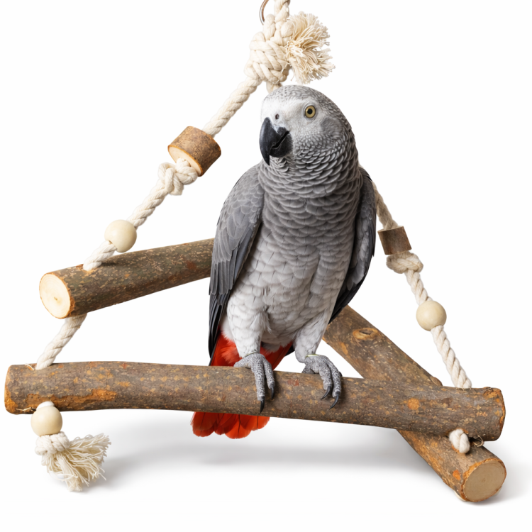 Trójkąt - Drewniana Huśtawka - dla średnich i dużych papug od ParrotPlanet.pl