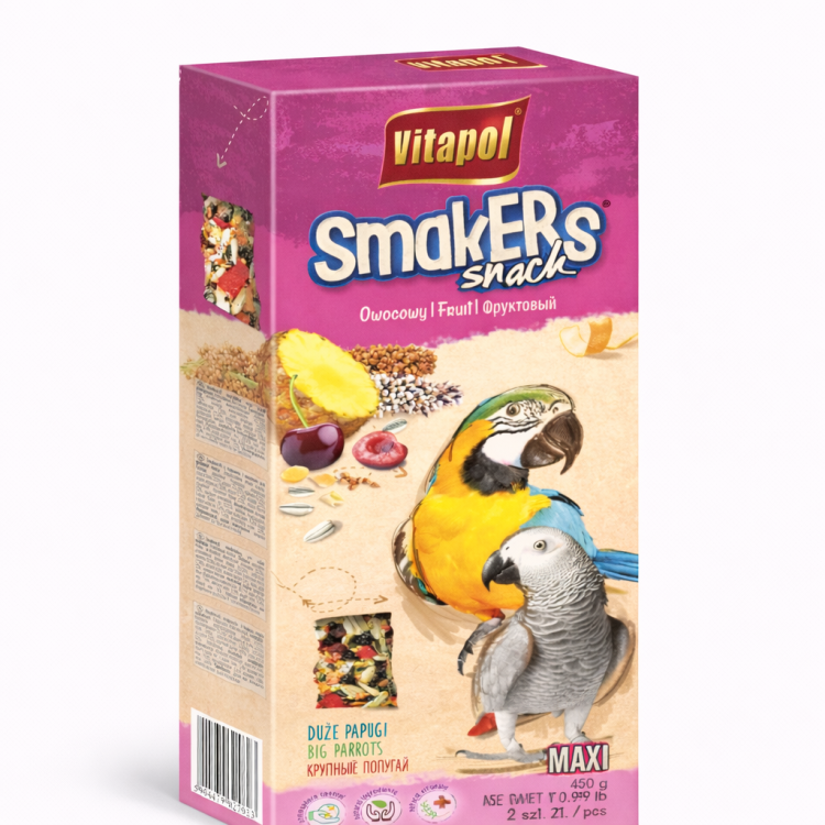 VitaPol – Smakers Maxi owocowy dla dużych papug 450 g od ParrotPlanet.pl