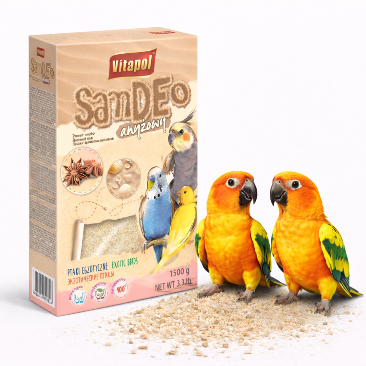 Vitapol Piasek dla papug z muszelkami 1,5 kg  od ParrotPlanet.pl