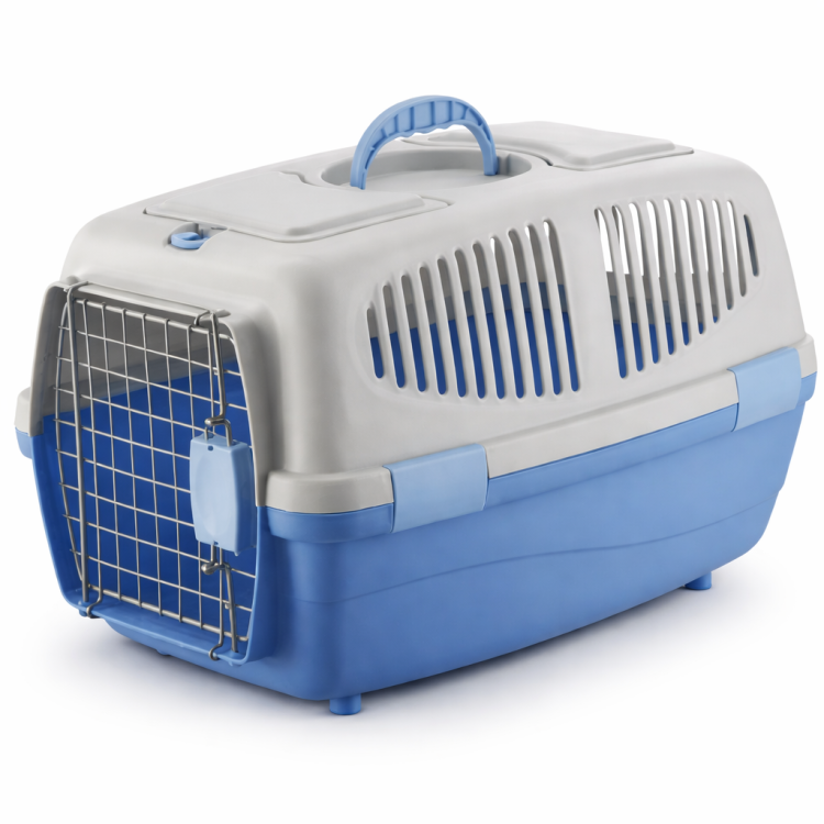 Transporterka szaro/niebieska dla małych średnich i większych papug