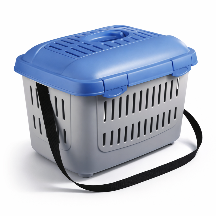 Transporterka szaro/niebieska dla małych średnich i większych papug  od ParrotPlanet.pl