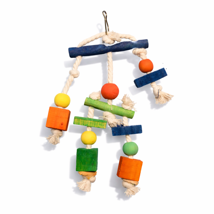 Klocki i Sznurki - zabawka dla wszystkich papug  od ParrotPlanet.pl