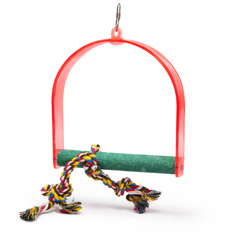 Small Swing | Huśtawka Akrylowa 3 w 1 | dbająca o dziobek i pazurki dla Małych Papug od ParrotPlanet.pl