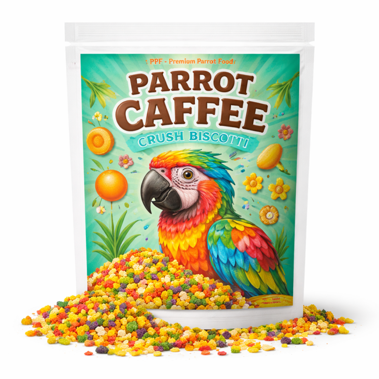 PARROT CAFFEE - Crush Biscotti - biszkopciki kruszone dla wszystkich papug 100g od ParrotPlanet.pl