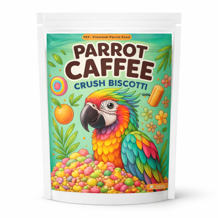 PARROT CAFFEE - Crush Biscotti - biszkopciki kruszone dla wszystkich papug 100g od ParrotPlanet.pl