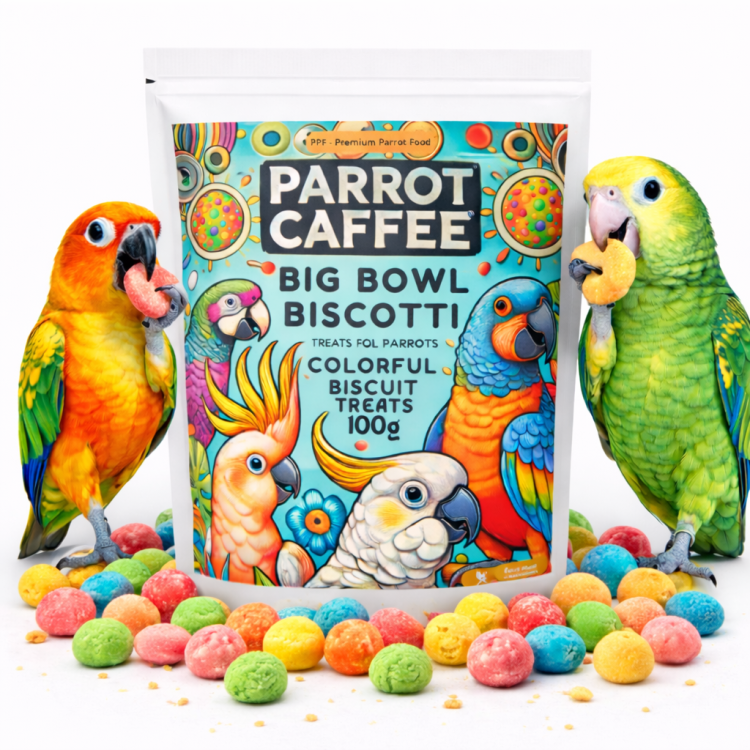 PARROT CAFFEE - Big Bowl Biscotti - biszkopciki dla wszystkich papug 100g od ParrotPlanet.pl