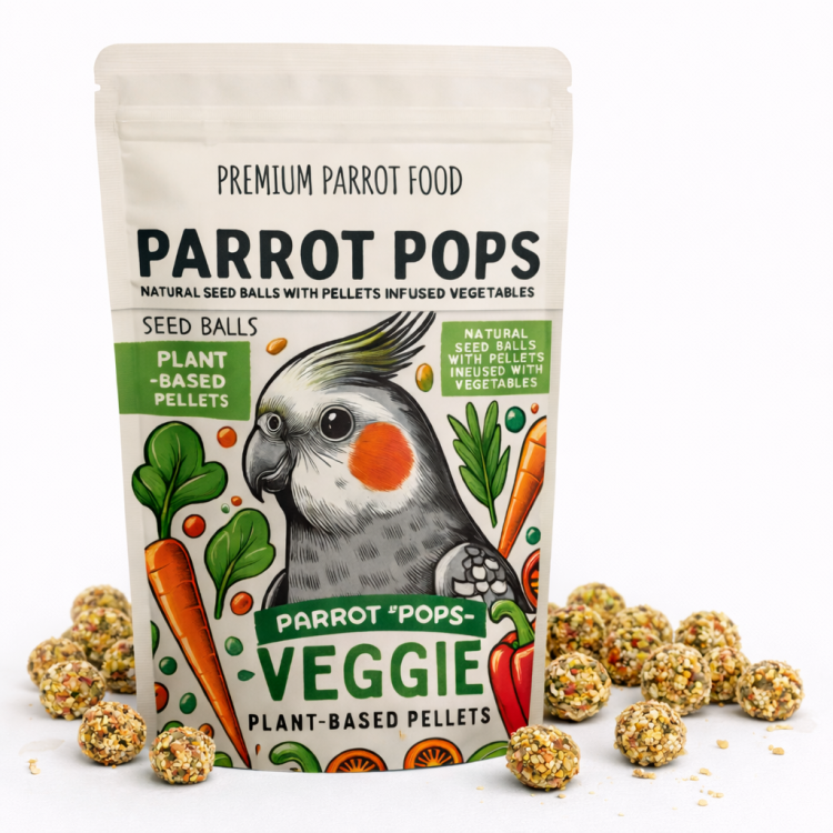 Parrot Pops Veggie Small - Pokarm: ziarno z warzywami w kształcie kuleczek dla średnich i małych papug 250g od ParrotPlanet.pl
