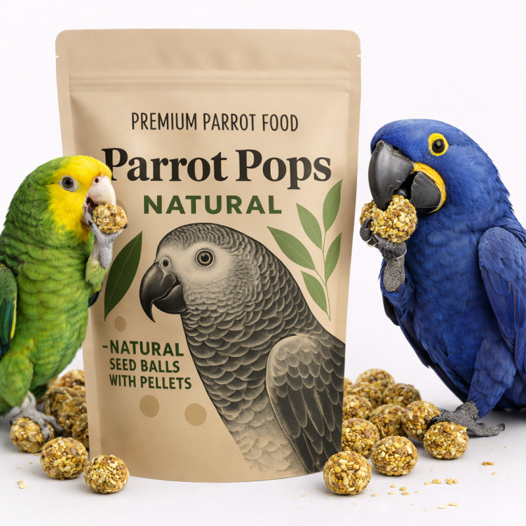 Parrot Pops Natural -Big Parrot - Pokarm w kształcie kuleczek dla średnich i dużych papug 250g od ParrotPlanet.pl
