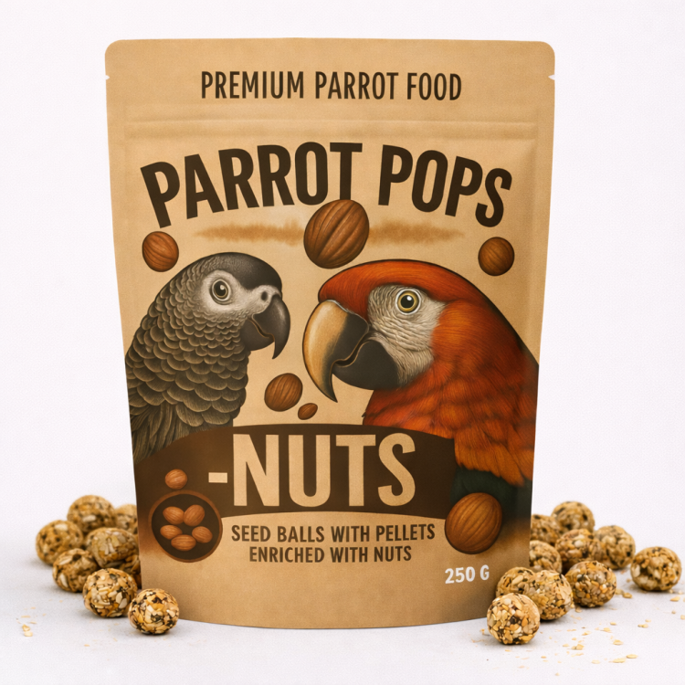 Parrot Pops B-Calm -Big Parrot - Pokarm przywracający naturalną równowagę w w kształcie kuleczek dla średnich i dużych papug 250g od ParrotPlanet.pl
