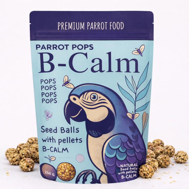 Parrot Pops B-Calm -Big Parrot - Pokarm przywracający naturalną równowagę w w kształcie kuleczek dla średnich i dużych papug 250g od ParrotPlanet.pl