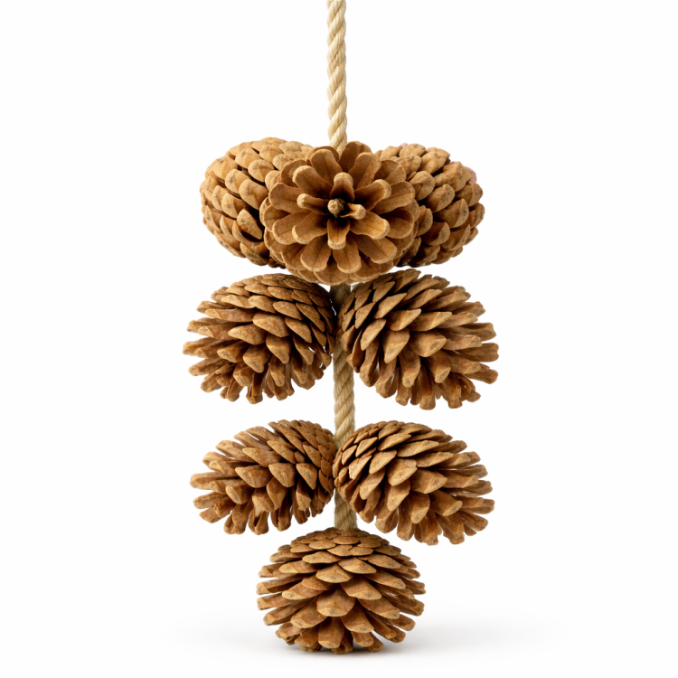 Girlanda z szyszek - naturalna zabawka dla papug od ParrotPlanet.pl