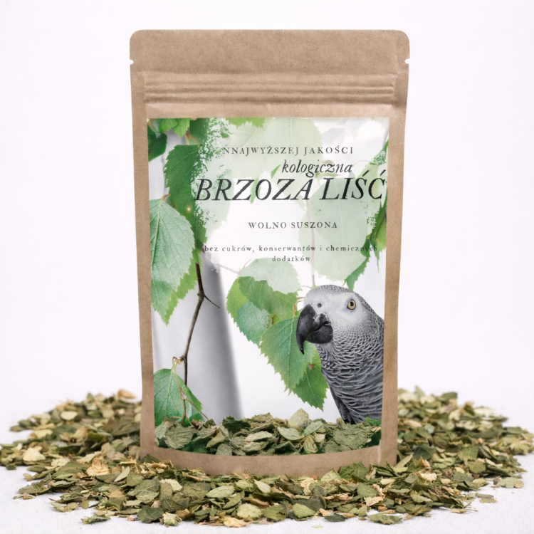 Premium Parrot Food | Ekologiczna Brzoza | Liście brzozy dla wszystkich papug od ParrotPlanet.pl