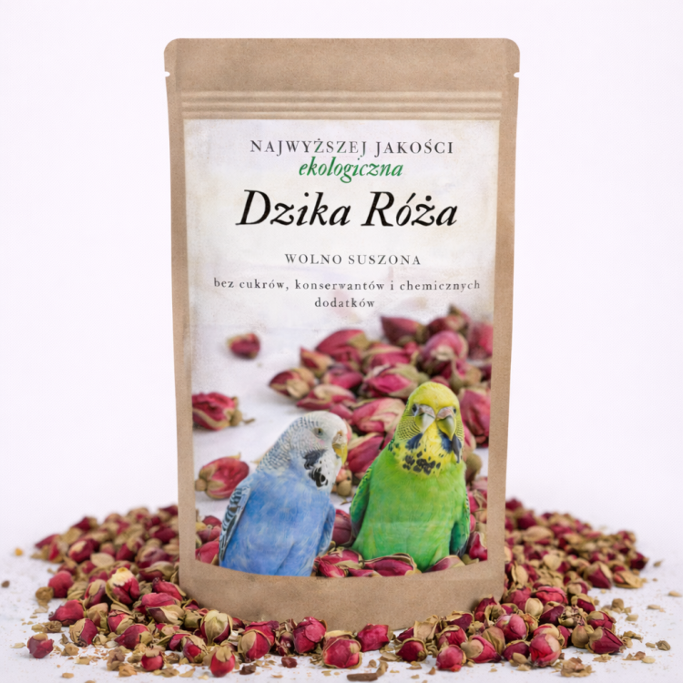 Premium Parrot Food - Ekologiczna Dzika Róża - dla wszystkich papug 50g od ParrotPlanet.pl