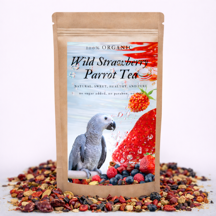 Wild Strawberry Parrot Tea - Organiczny napar, herbatka dla papug poziomkowa 100g  od ParrotPlanet.pl