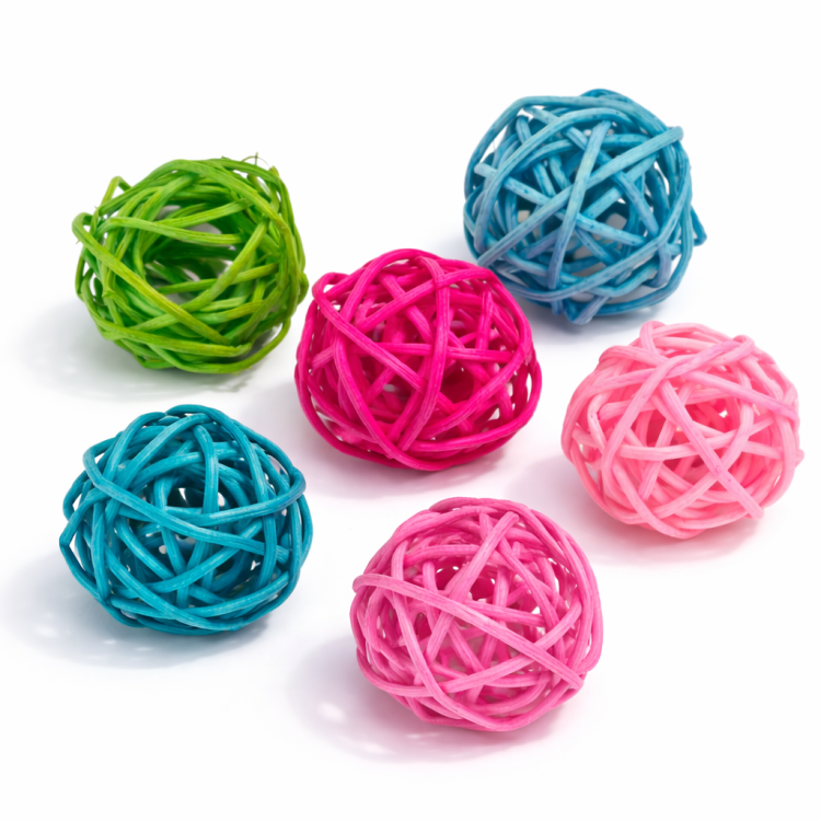 Kolorowa Piłeczka Mini - 1 szt - zabawka do łapki, lub części zamienne DIY do samodzielnego robienia zabawek  od ParrotPlanet.pl