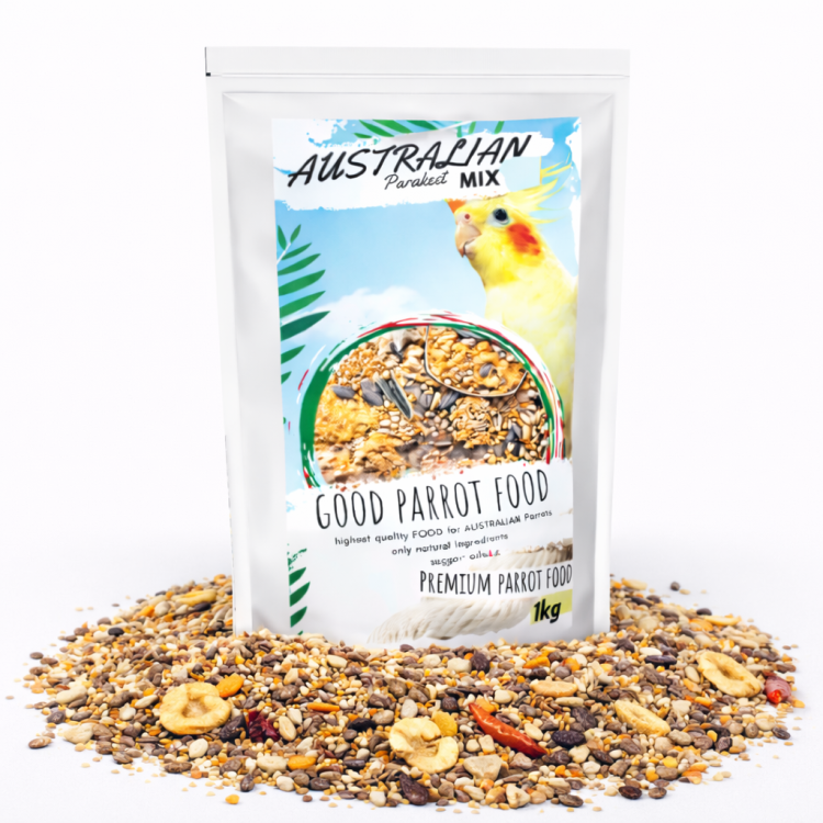 Premium Parrot Food- Australian Parakeet Mix - pokarm dla nimf i innych średnich australijskich papug 1 kg od ParrotPlanet.pl