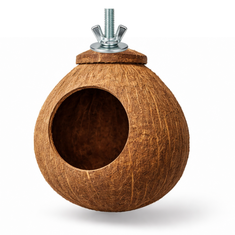 Kokosowa dziupla - dla średnich papug od ParrotPlanet.pl